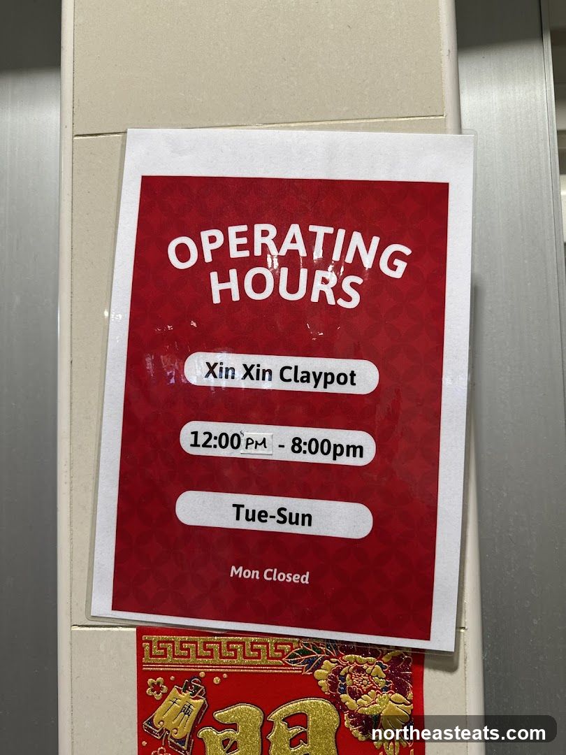 Operating Hours Sign