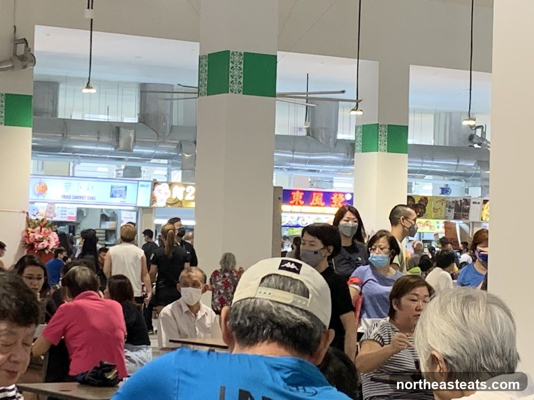 Food court with many people