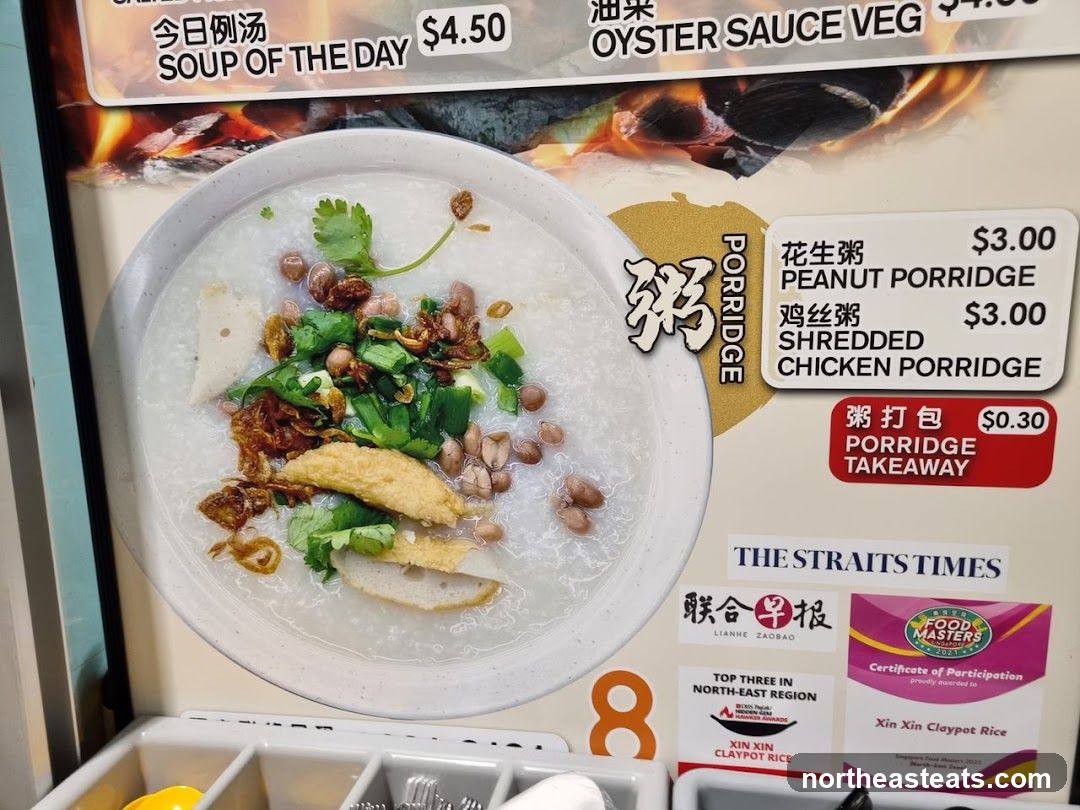 Porridge Menu