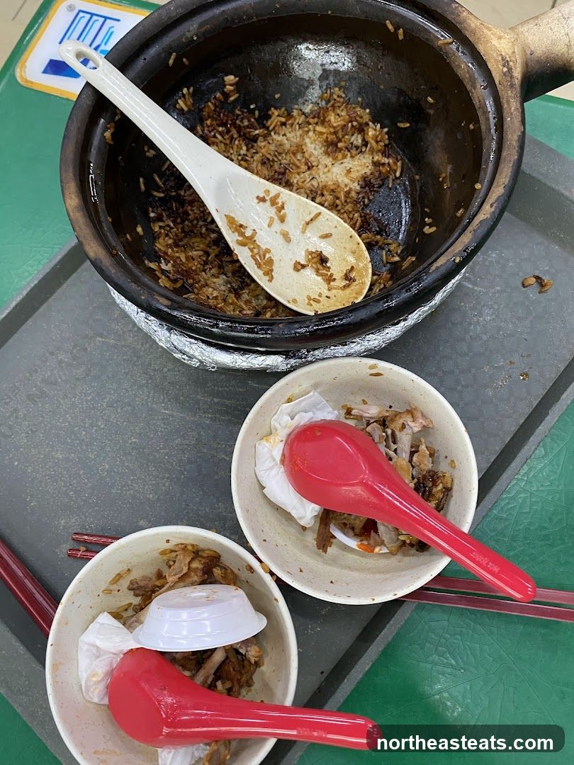 Leftover Claypot Rice and Meat