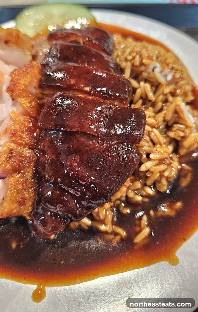 Roast Duck and Crispy Pork Rice