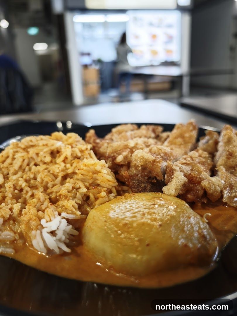 Curry Rice with Fried Chicken and Potato