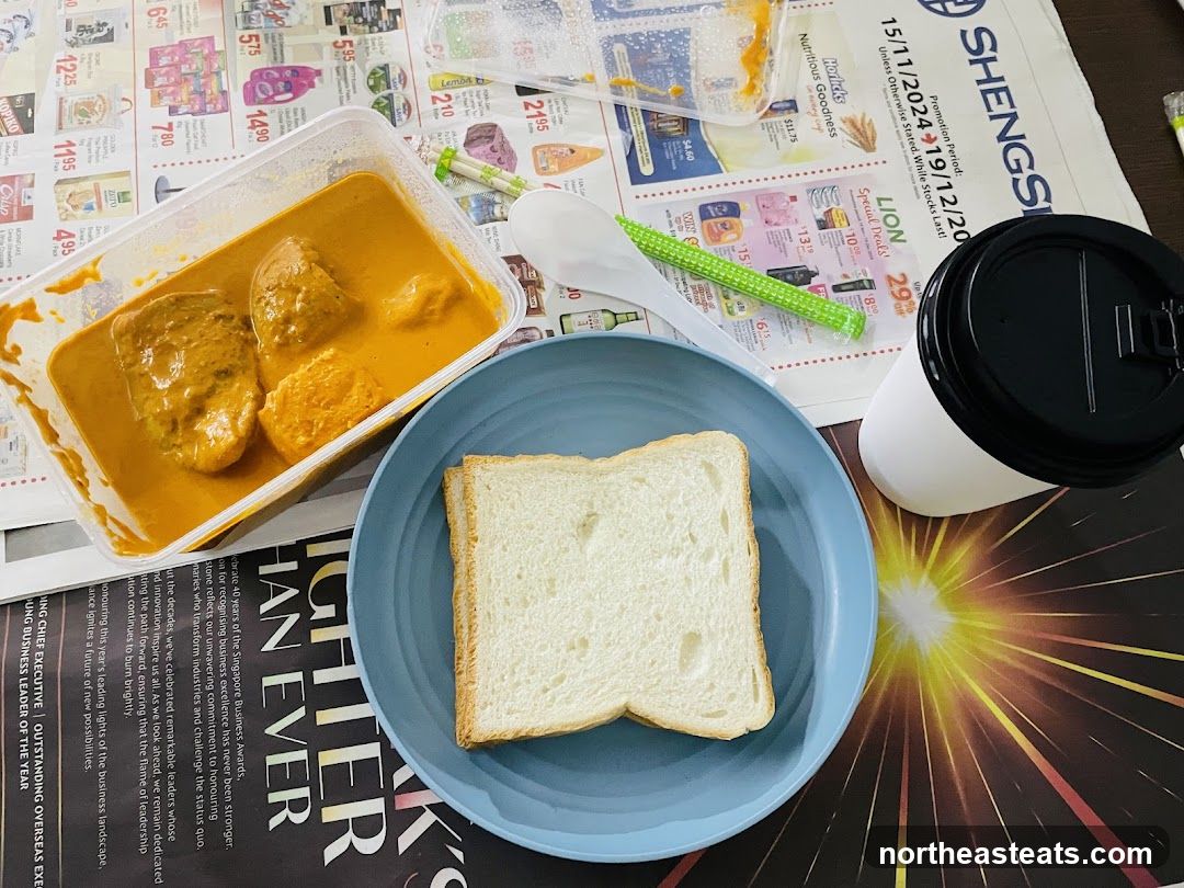 Meal with Curry and Bread