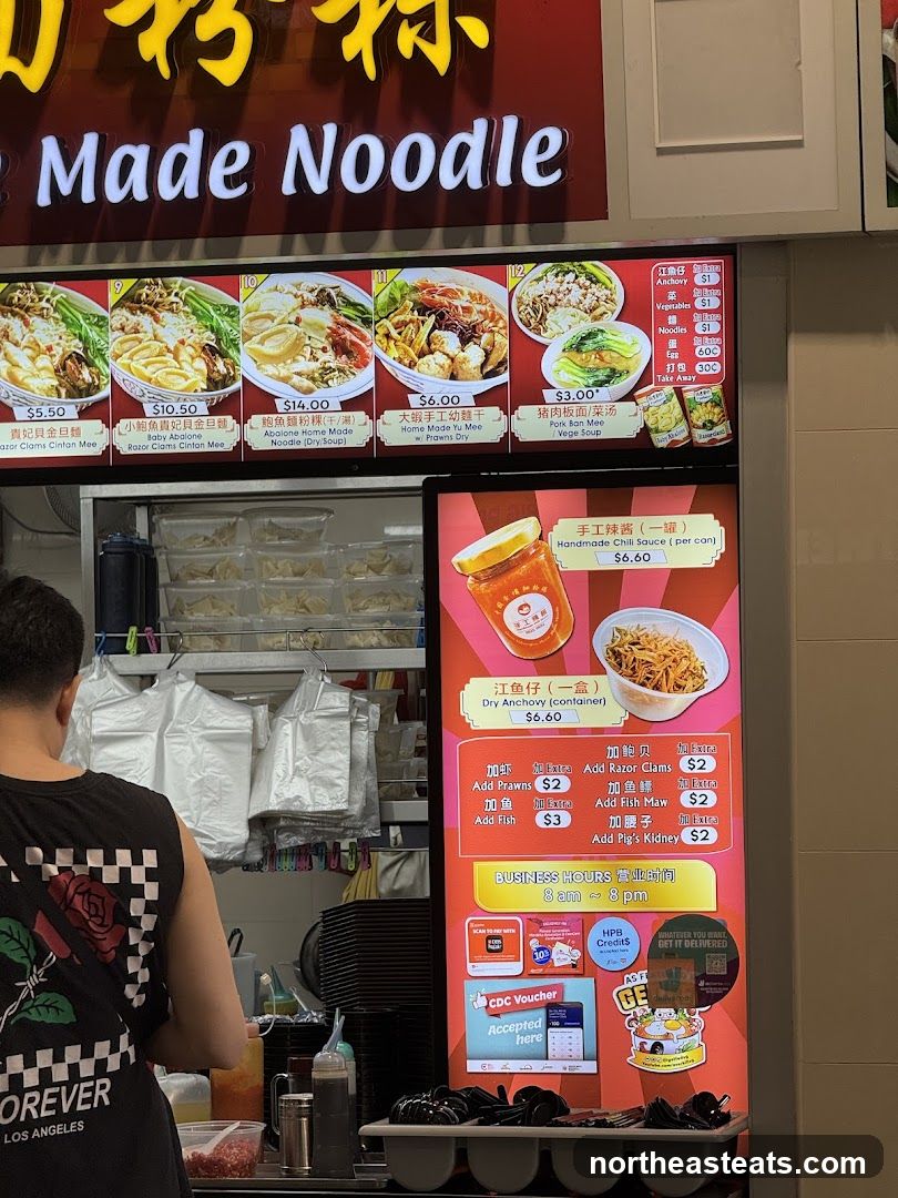 Made Noodle Menu