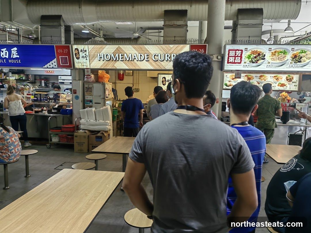 Food stalls in a hawker center