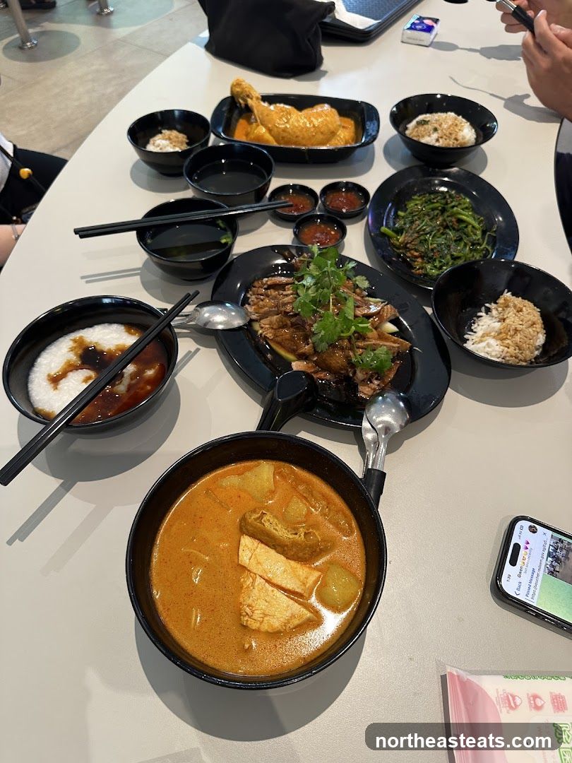 Table with various dishes