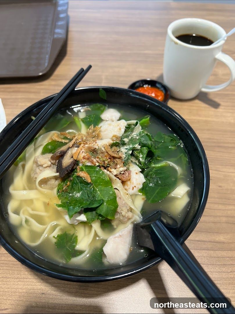 Noodle Soup with Coffee