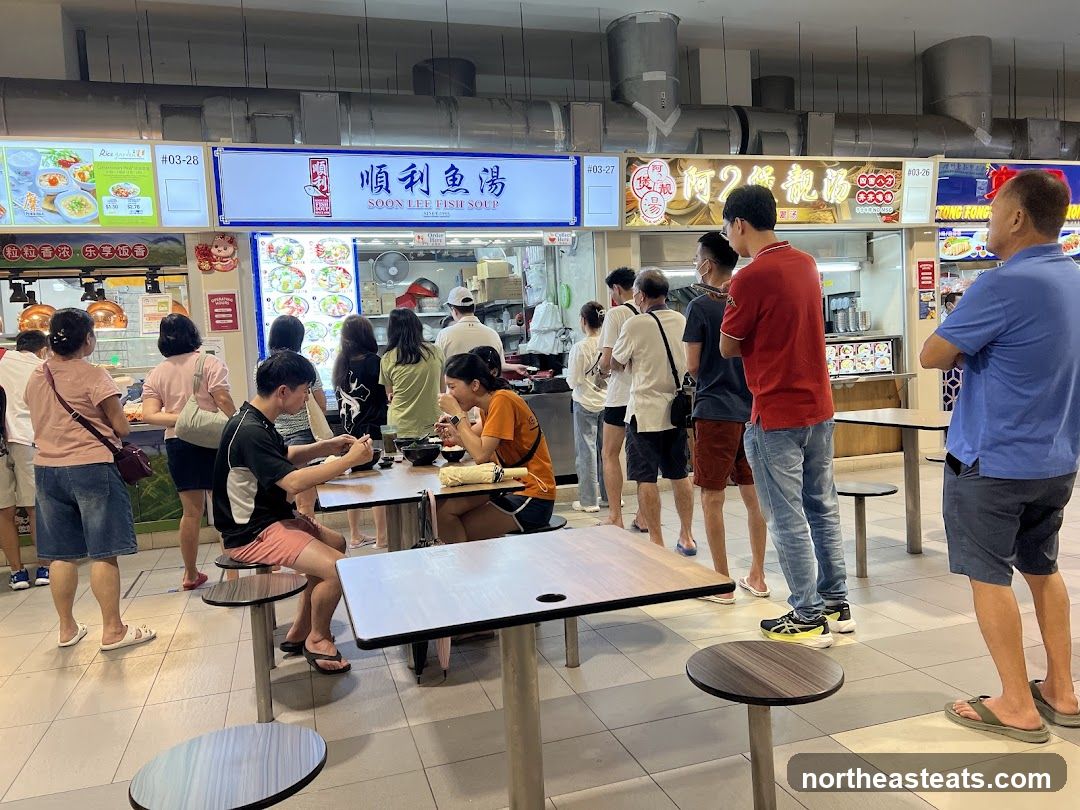 Food court with diners