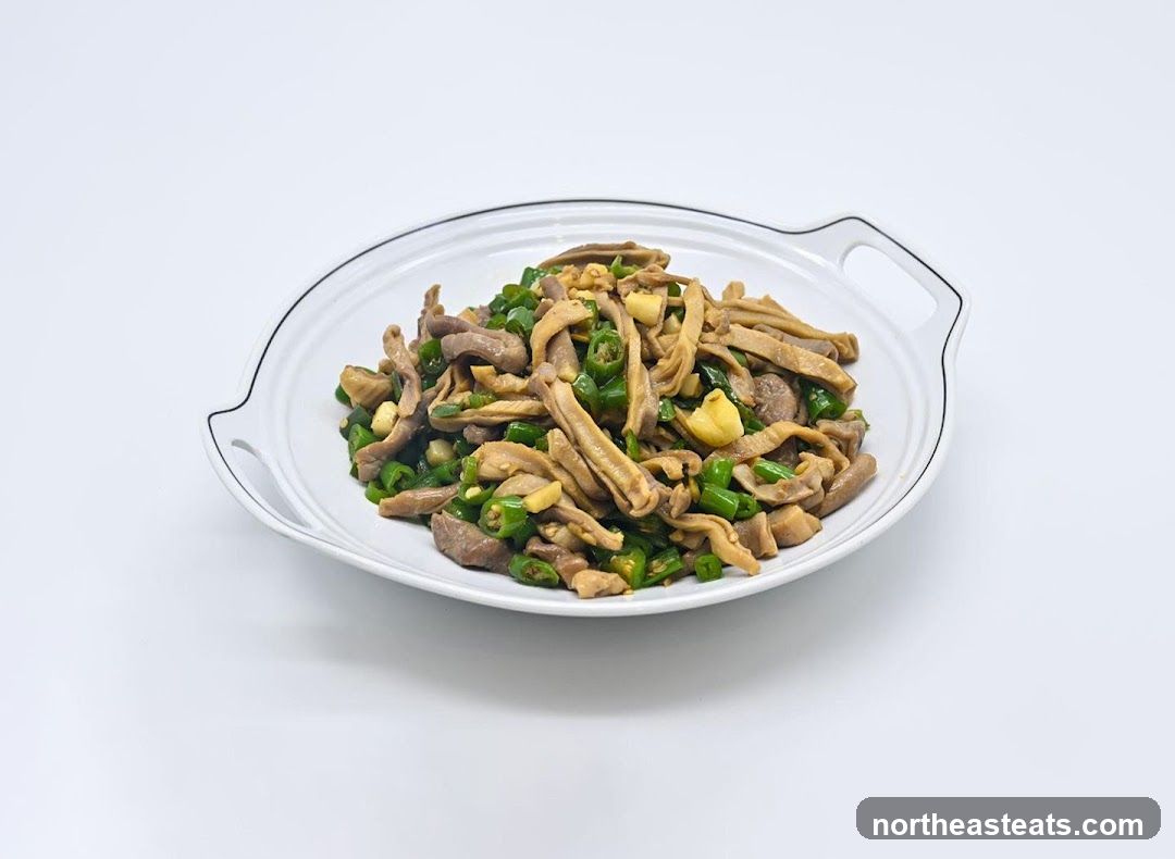 Stir-fried Intestines with Green Peppers