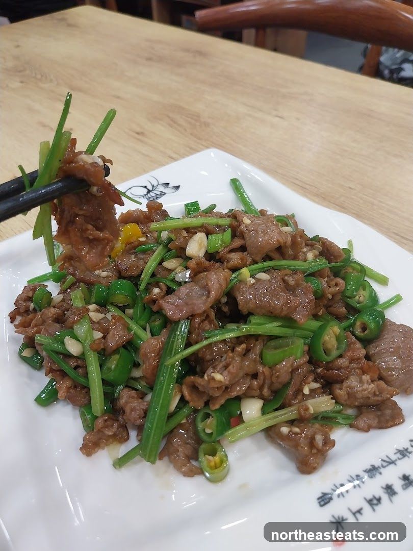 Stir-fried Beef with Green Peppers