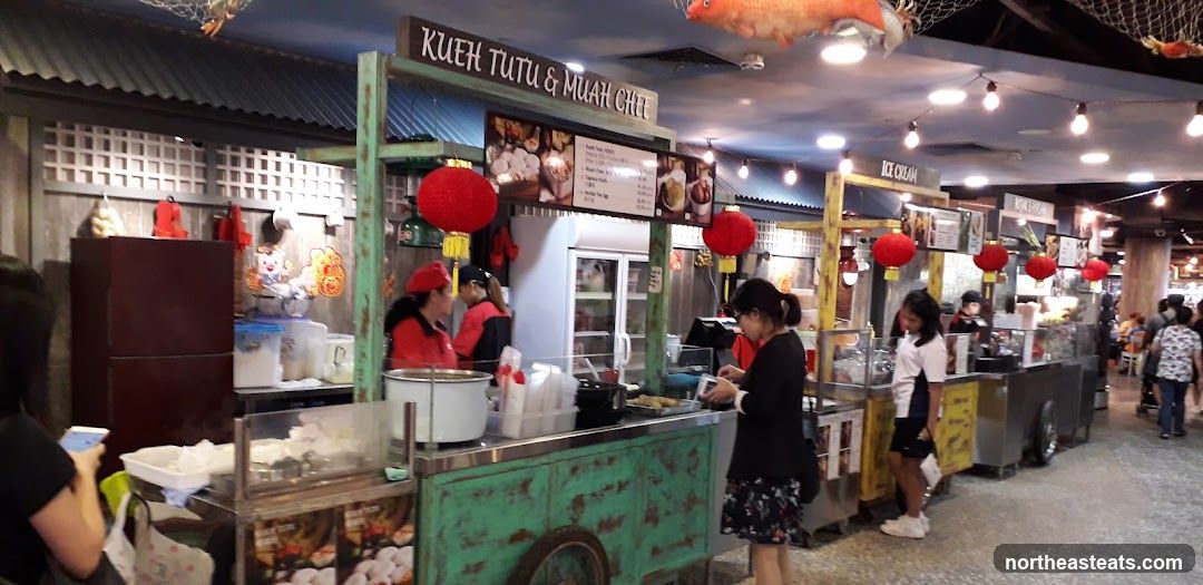 Food stalls with signage
