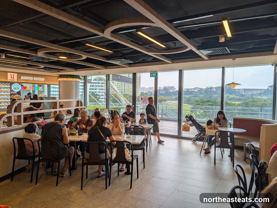 Food court with diners