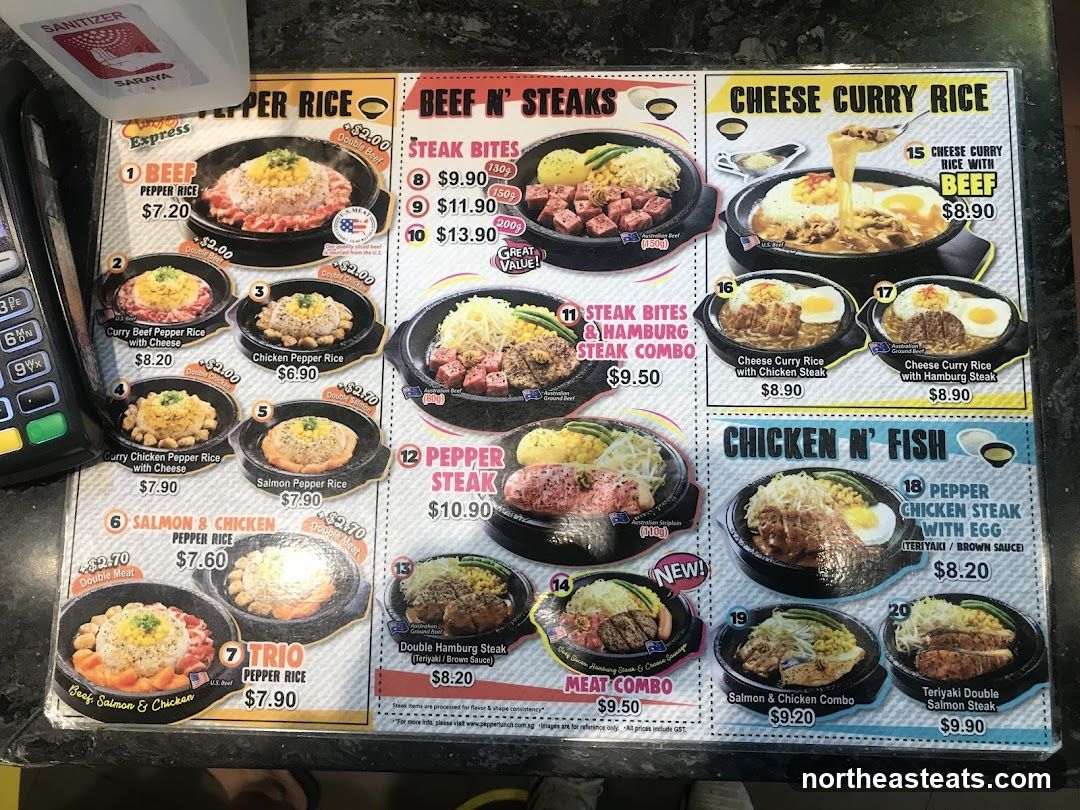 Pepper Lunch Menu