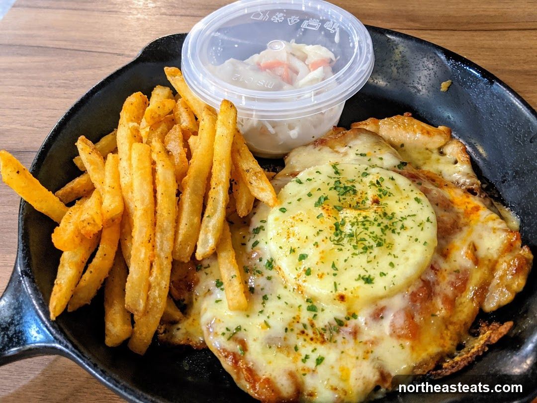 Cheesy Chicken with Fries