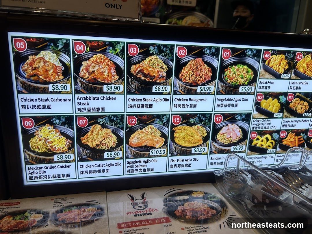 Monster Western Menu
