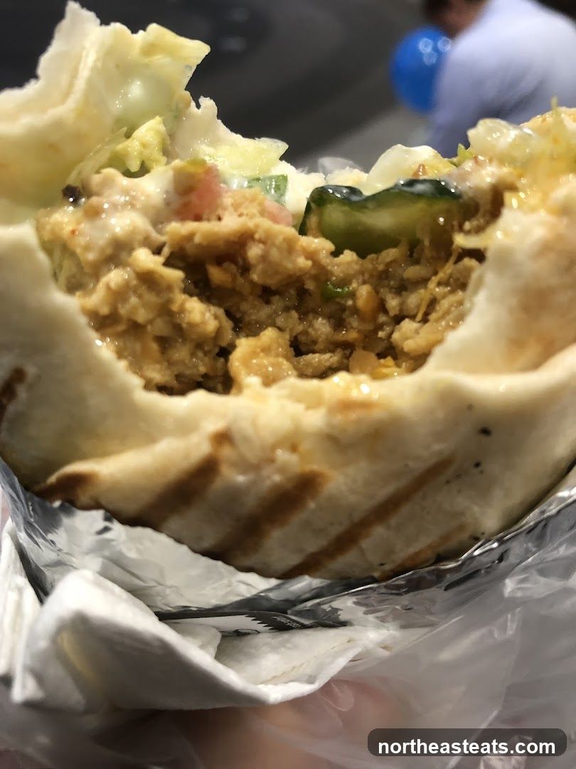 Close-up of a wrap