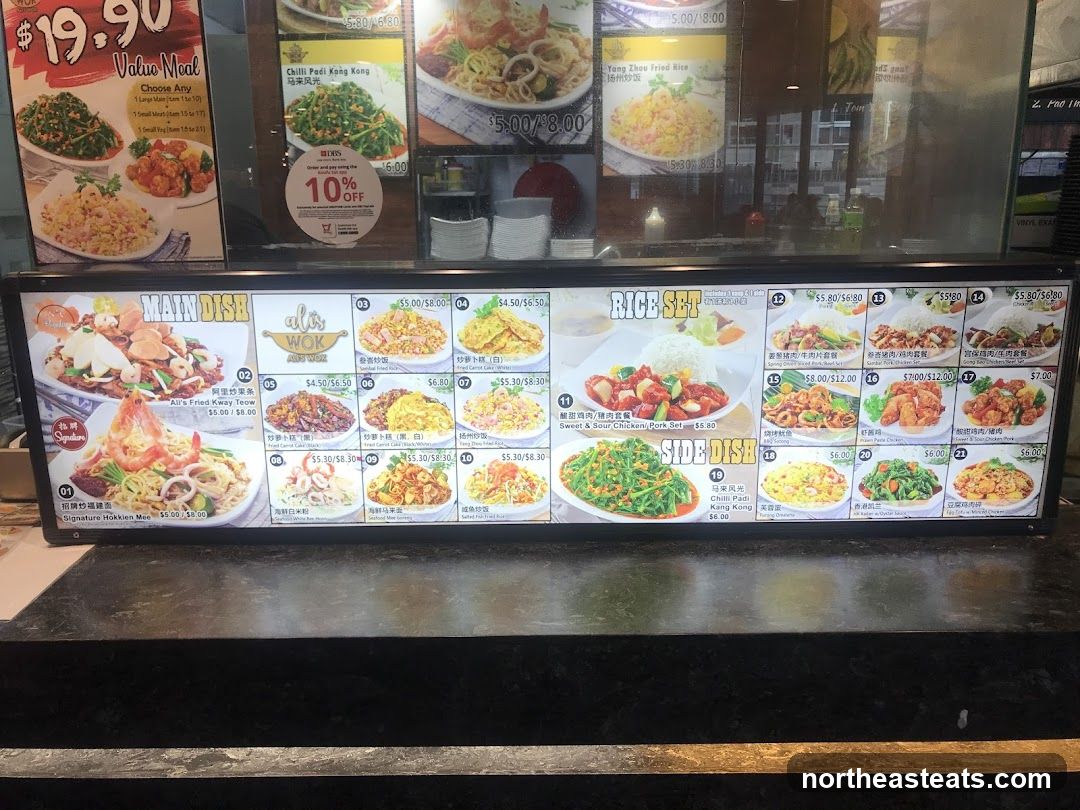 Ali's Wok Menu
