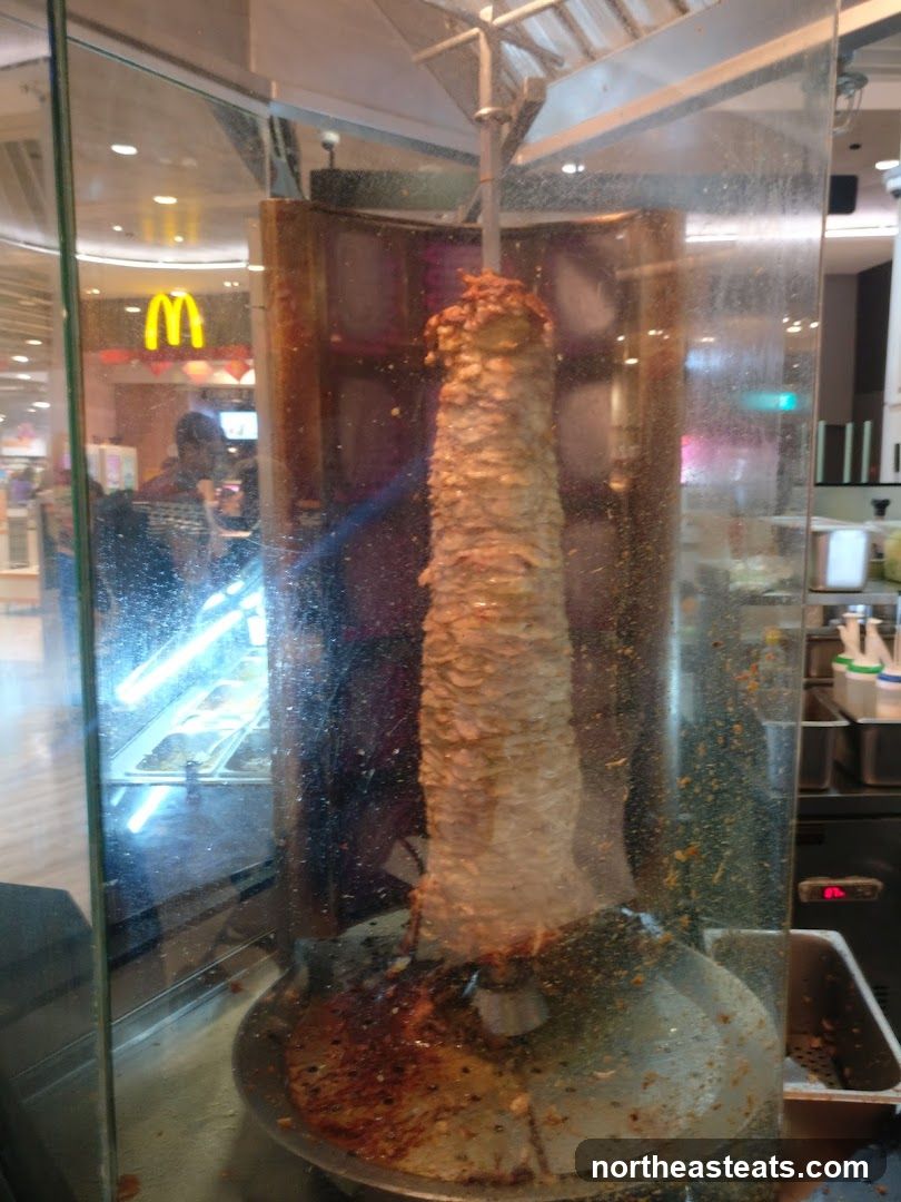 Shawarma Meat on a Vertical Rotisserie