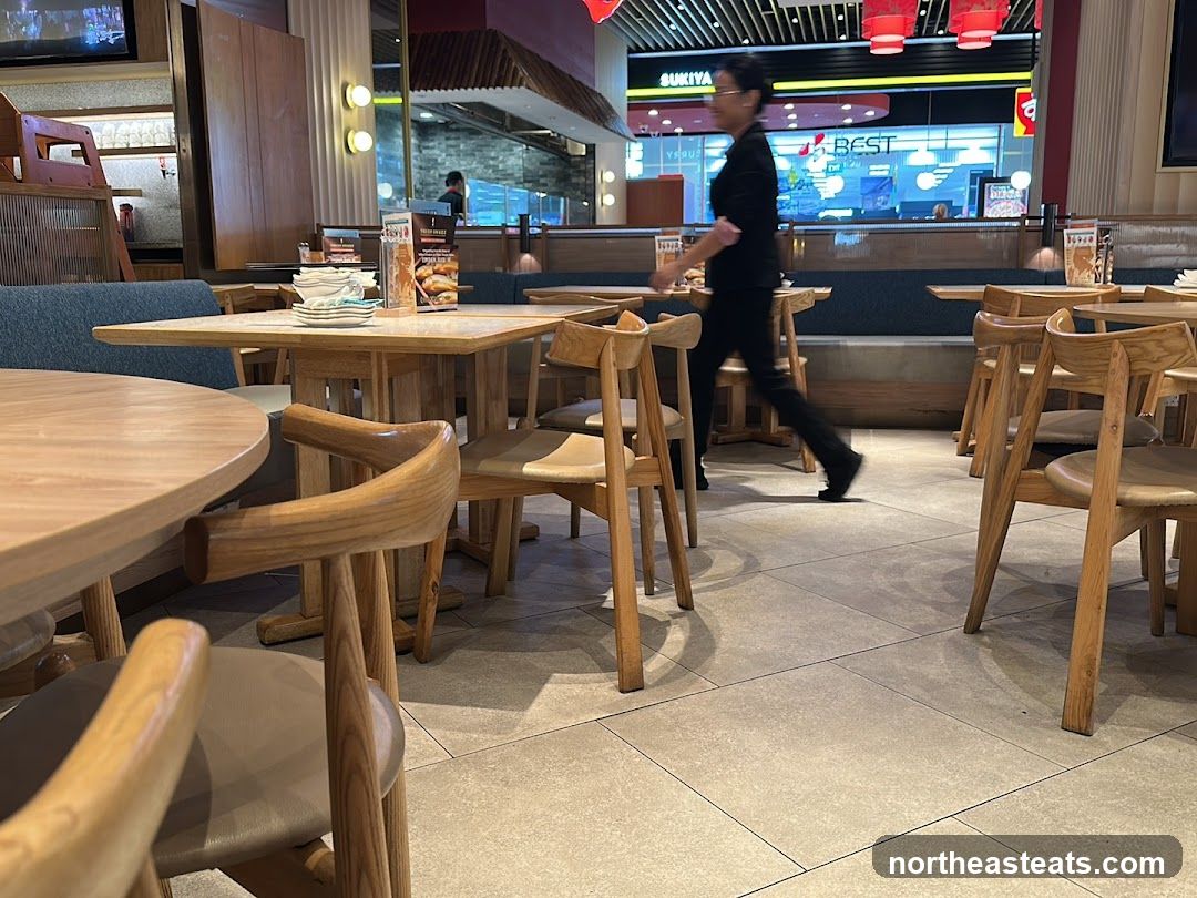 Restaurant Interior with Tables and Chairs
