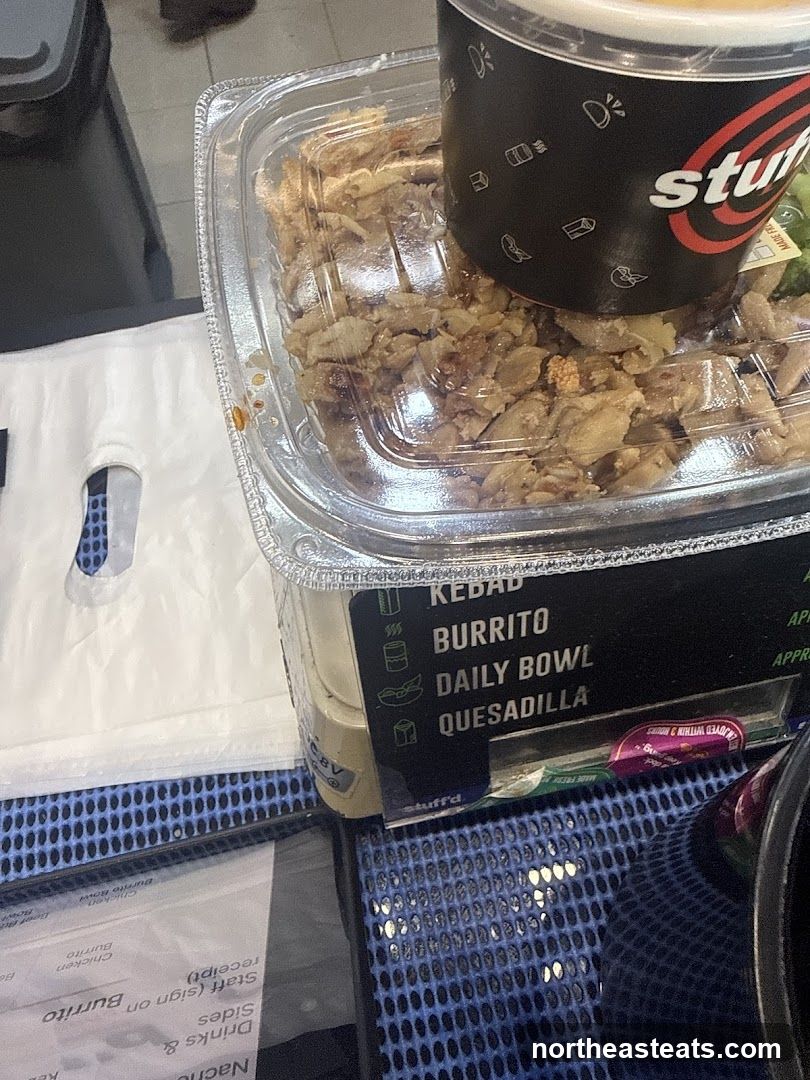 Food container with menu items