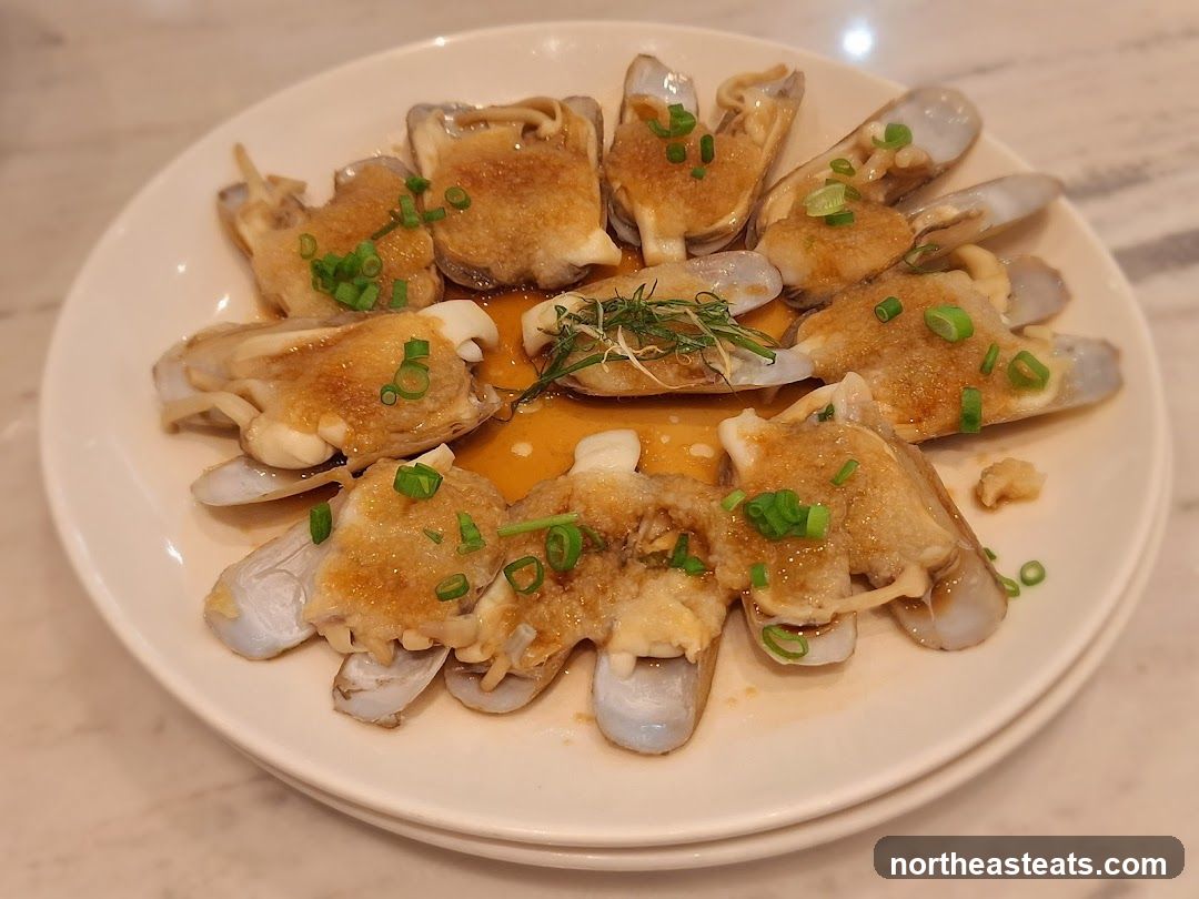 Steamed Razor Clams