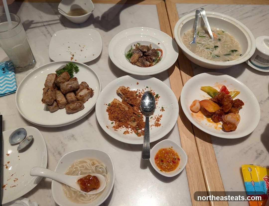 Table with various dishes