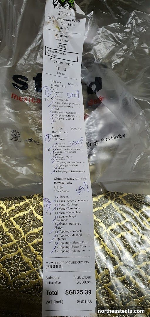 Food Order Receipt