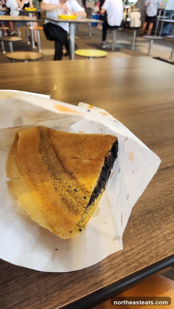 Pancake with dark filling
