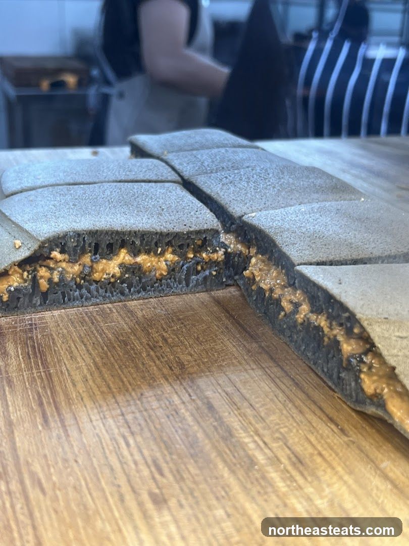 Peanut-filled dessert slices