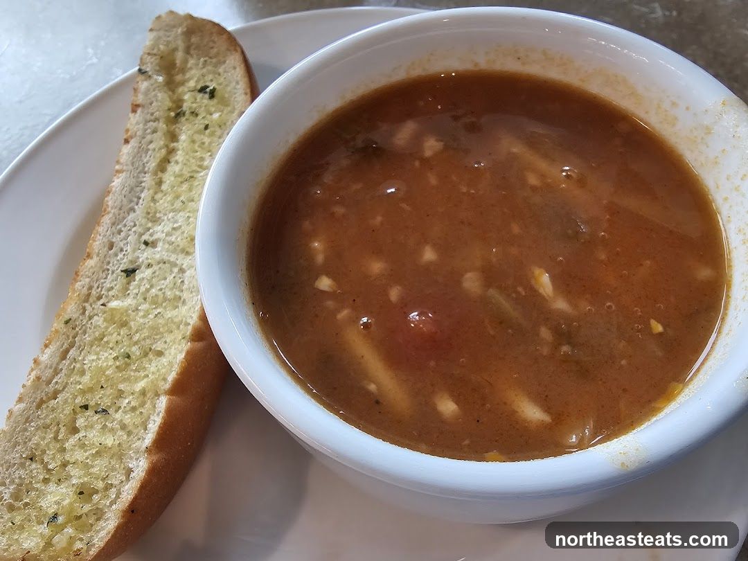 Soup and Garlic Bread