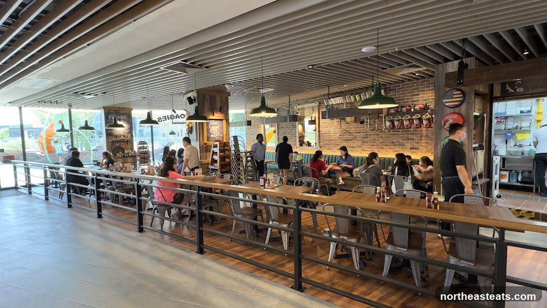 Restaurant Interior with Patrons