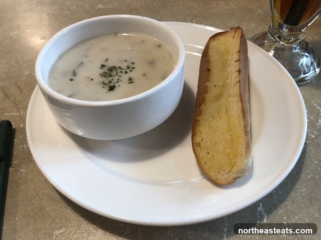 Cream of Mushroom Soup with Garlic Bread