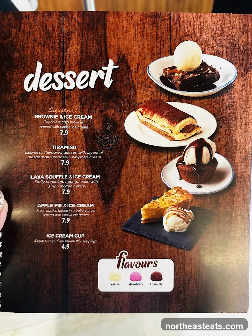 Dessert Menu