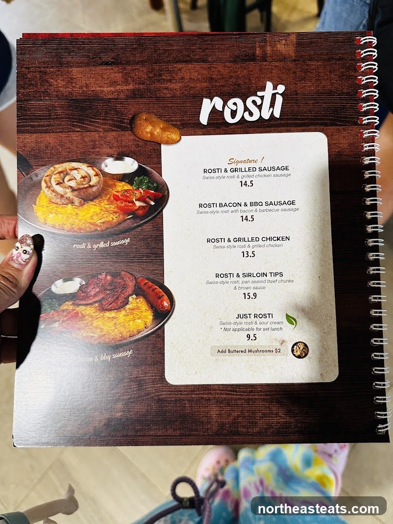 Rosti Menu
