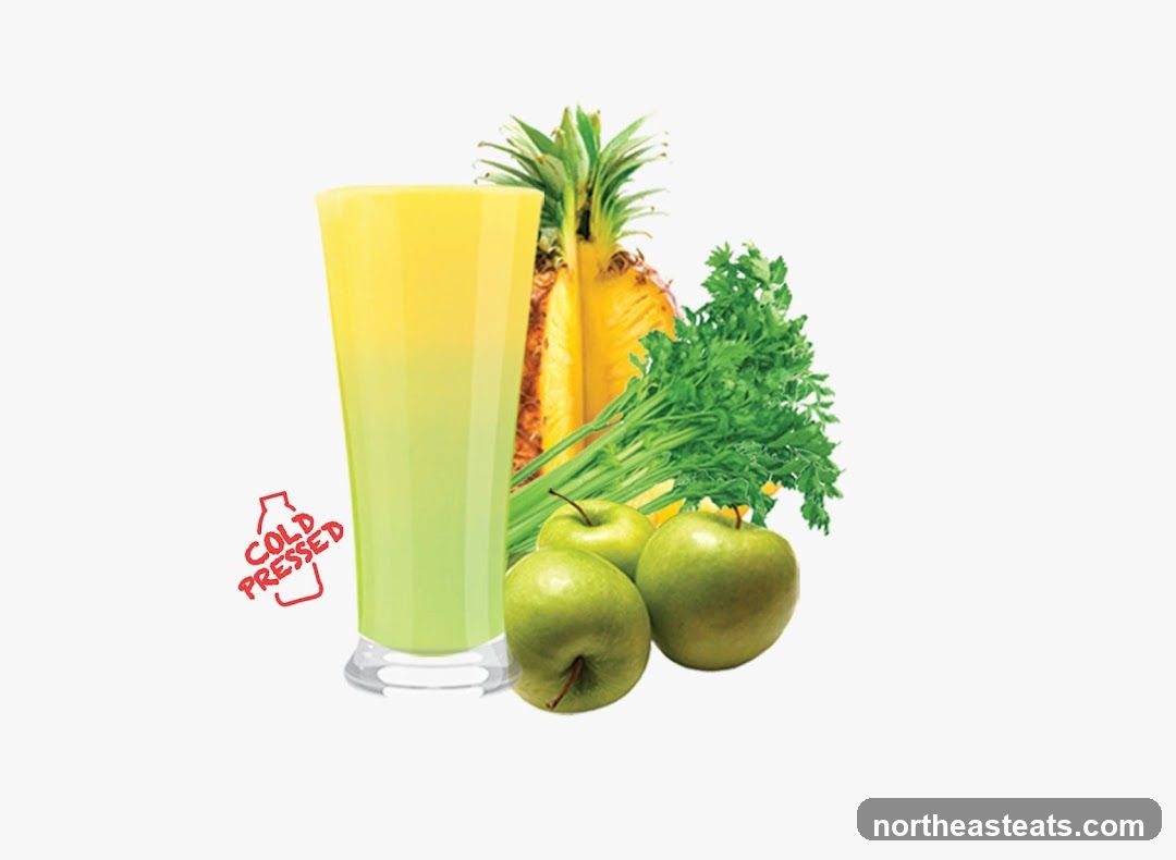 Cold Pressed Juice with Ingredients