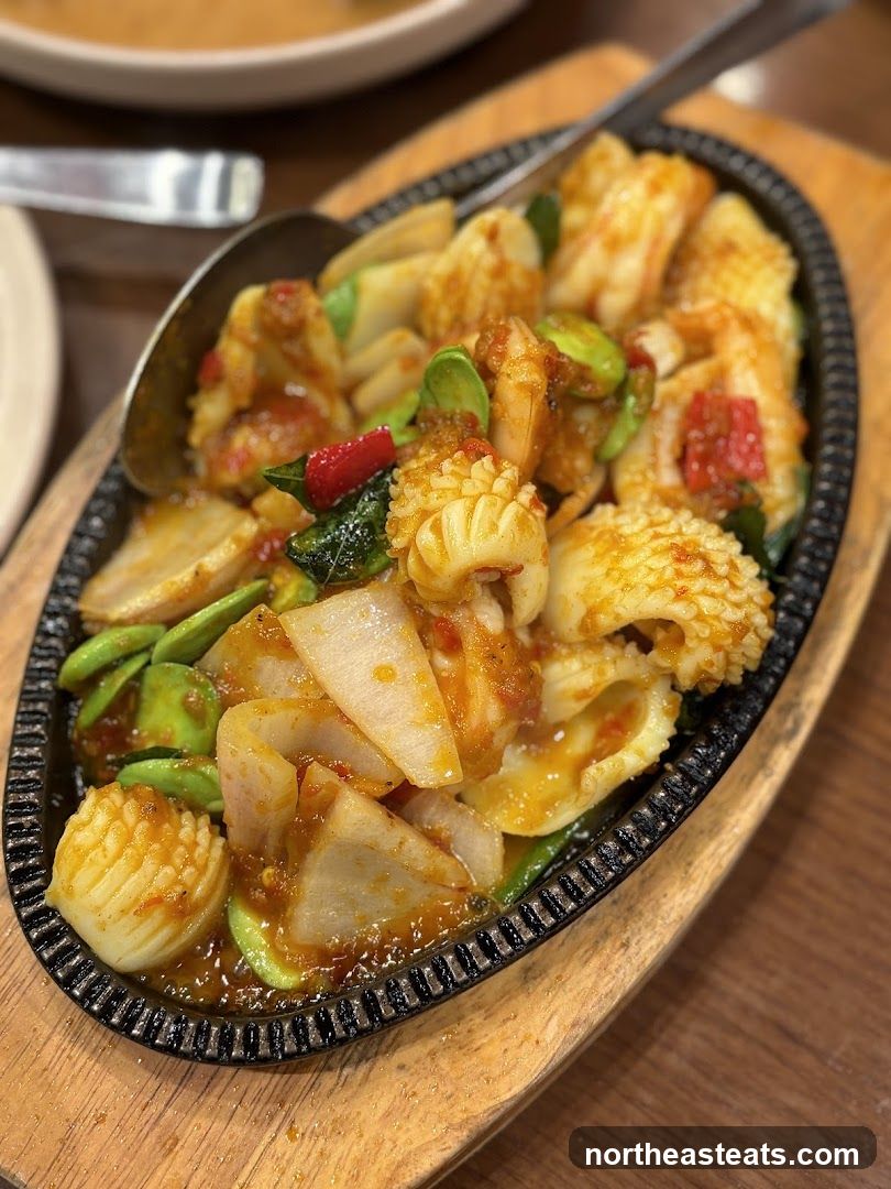 Stir-fried Seafood with Stink Beans