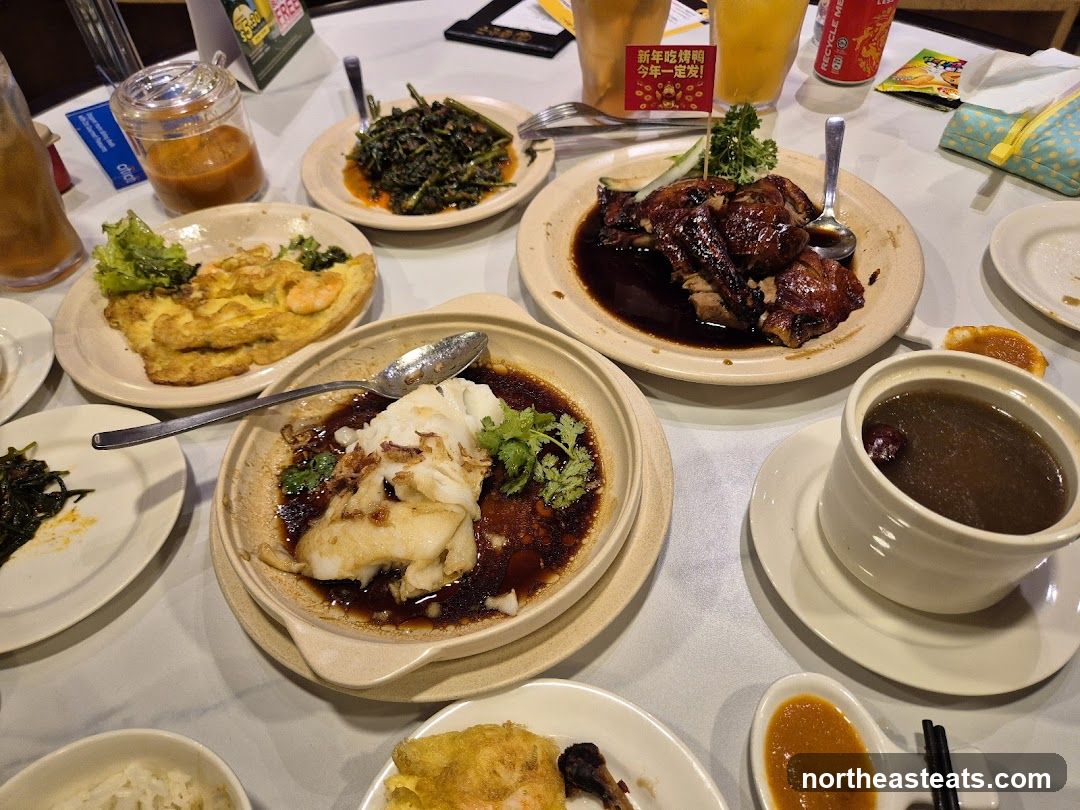 Table with various dishes