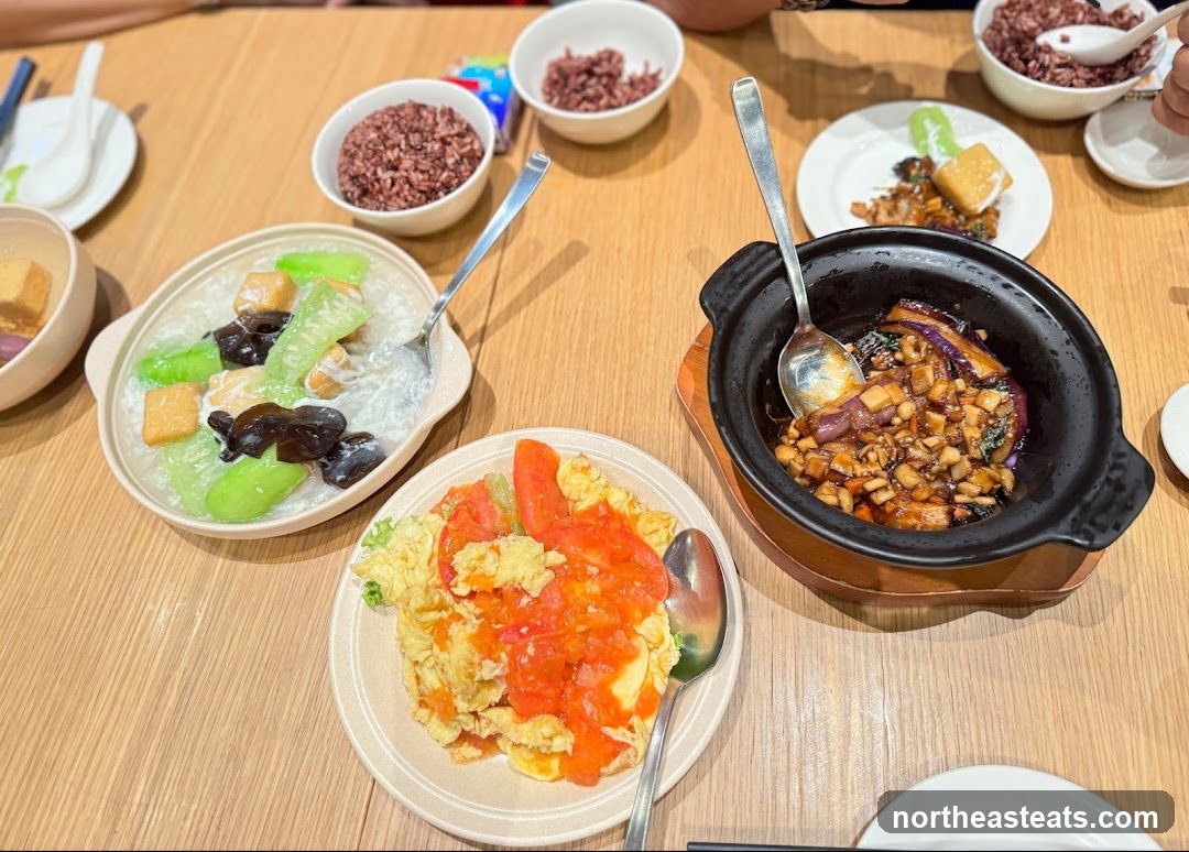 Table with various dishes