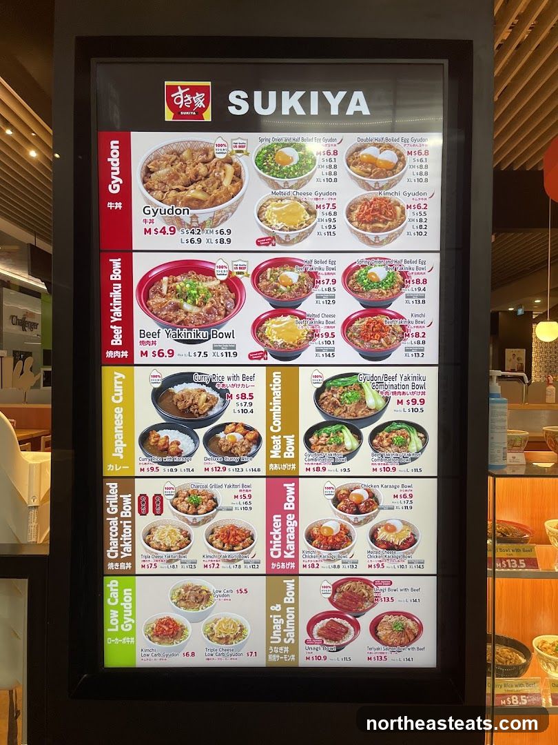 SUKIYA Menu