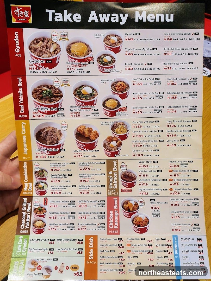 Take Away Menu