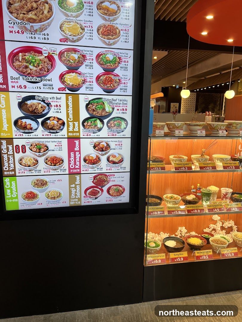 Japanese Curry and Rice Bowls Menu