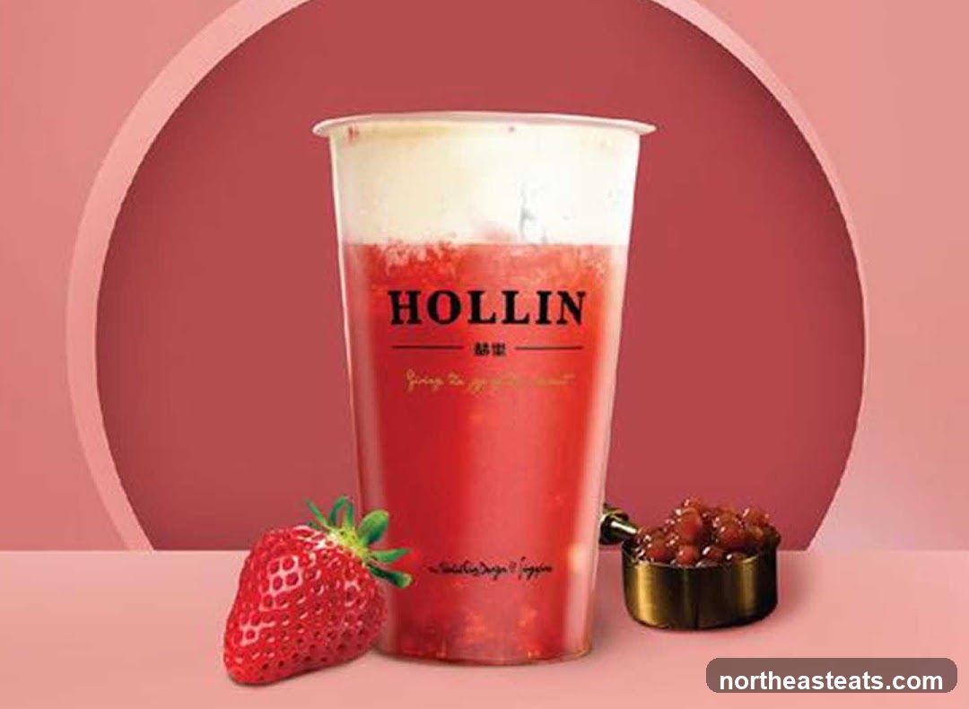 Strawberry Drink with Toppings