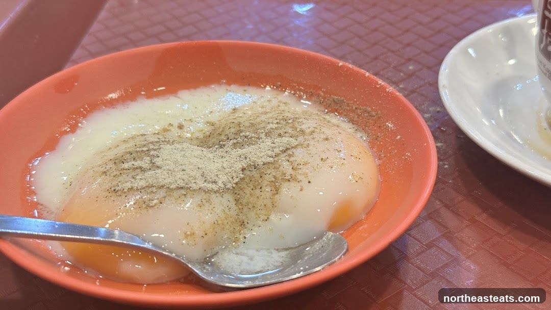 Soft-boiled eggs with pepper
