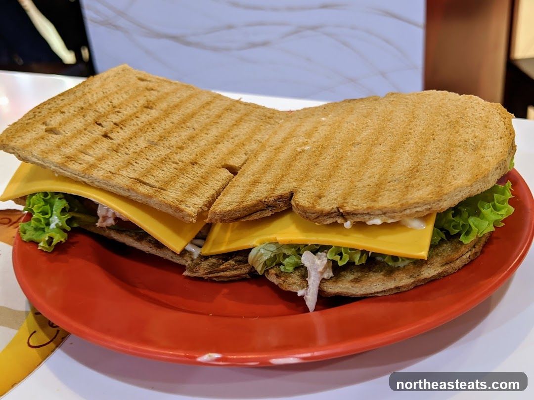 Toasted Sandwich with Cheese and Lettuce