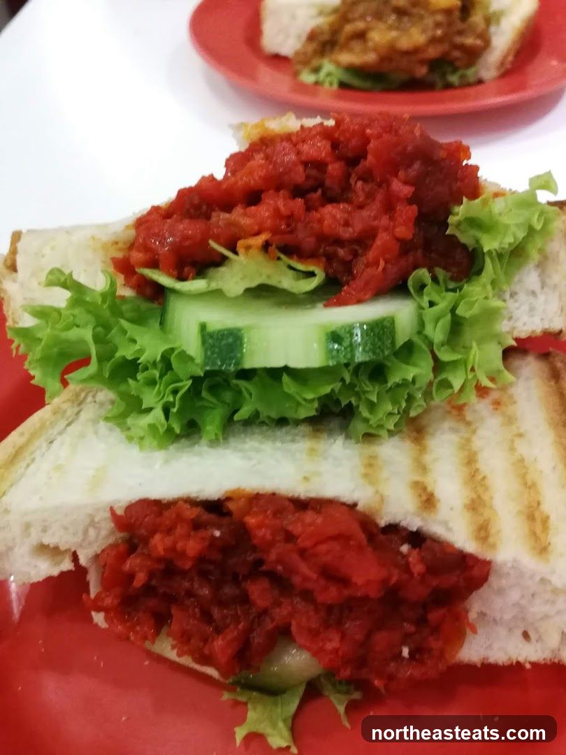 Sandwich with Red Filling