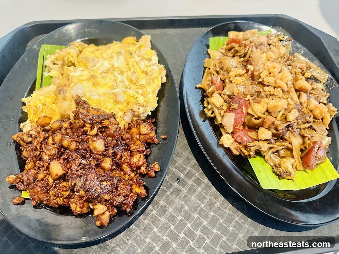 Two plates of food
