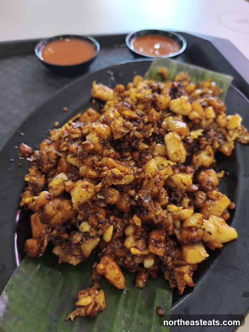 Fried Carrot Cake with Chili Sauce