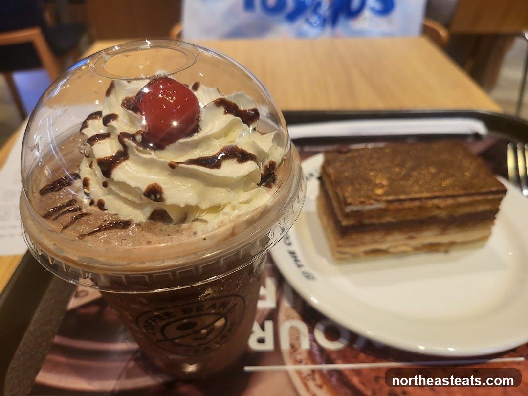 Chocolate Frappe and Cake