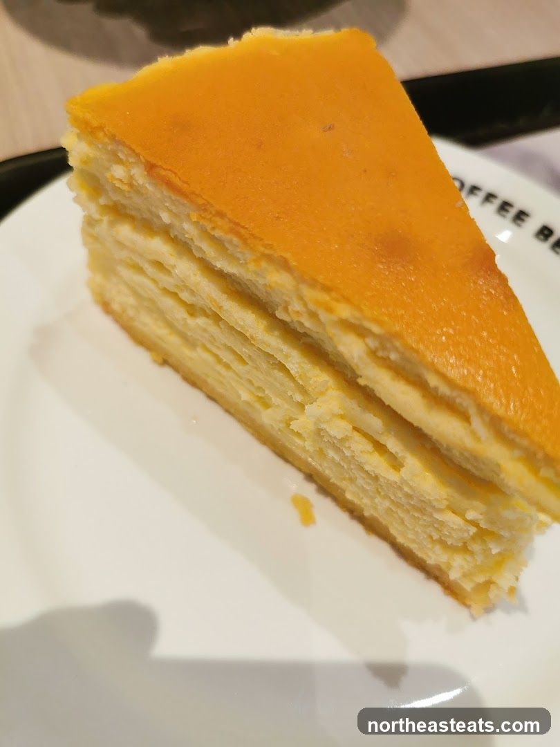 Slice of Mille Crepe Cake