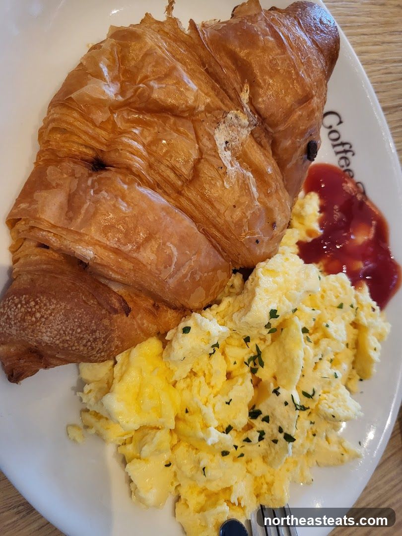 Croissant and Scrambled Eggs